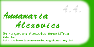 annamaria alexovics business card